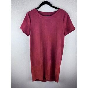 NWT MINKPINK‎ Now or Never Rust Suede Effect T-Shirt Dress XS Casual